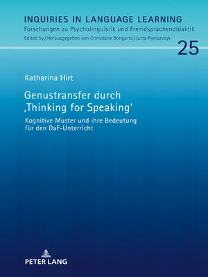 cover image of Genustransfer durch «Thinking for Speaking»